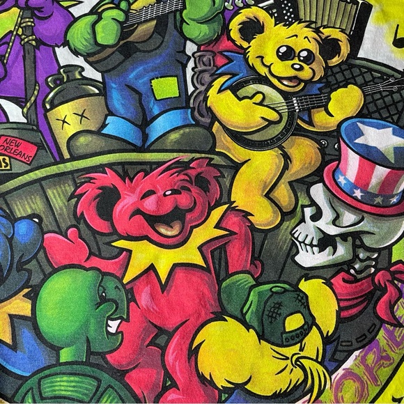 Vintage Liquid Blue Grateful Dead Bears Long sleeve size LARGE - Picture 8 of 10